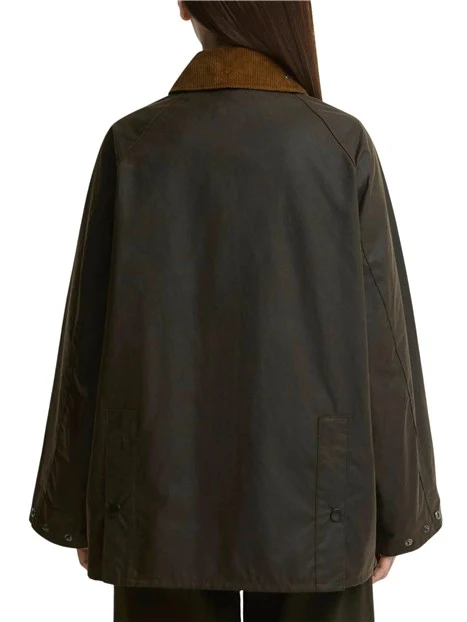 GIACCA IMPERMEABILE CERATA BEDALE DONNA VERDE