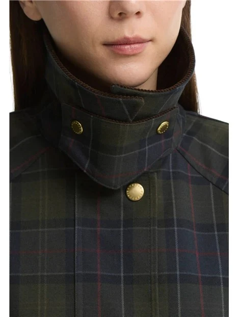 GIACCA IMPERMEABILE CON COLLETTO A COSTE DONNA BLU