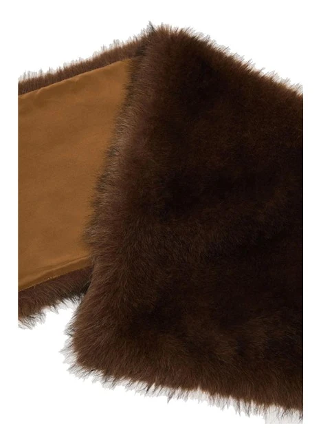 STOLA FLUFFY DONNA MARRONE