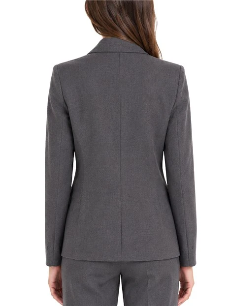 BLAZER ADERENTE IN TESSUTO STRETCH DONNA GRIGIO MELANGE