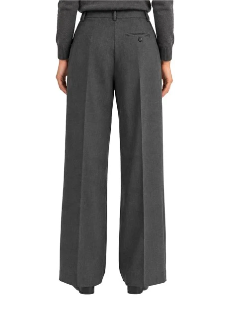 PANTALONI PALAZZO IN TESSUTO STRETCH DONNA GRIGIO