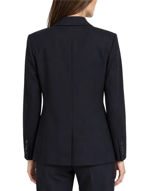 BLAZER DRITTO IN TESSUTO STRETCH DONNA BLU