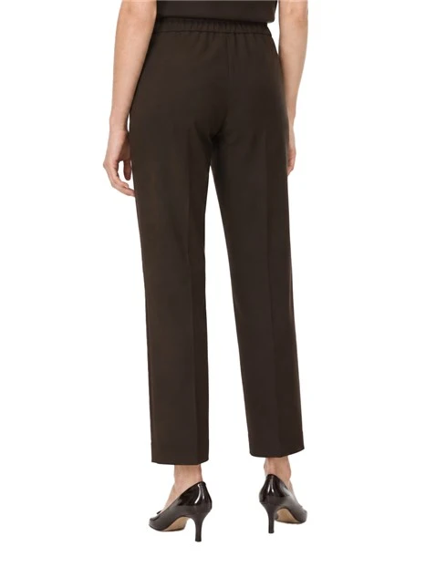 PANTALONI CHINO SEMIADERENTI IN TESSUTO STRETCH DONNA MARRONE