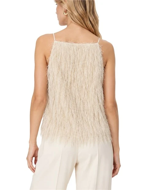 TOP IN JERSEY JACQUARD LUREX SFRANGIATO DONNA
