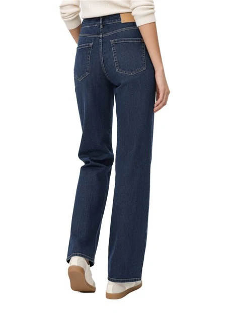 JEANS REGULAR STRAIGHT IN DENIM MISTO COTONE DONNA BLU