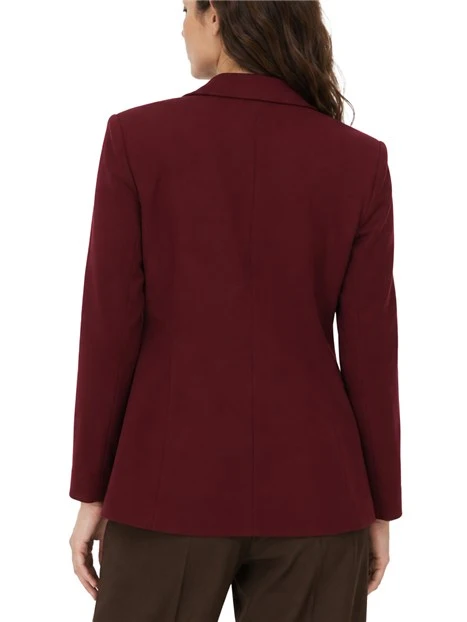 BLAZER SEMIADERENTE IN JERSEY DONNA BORDEAUX