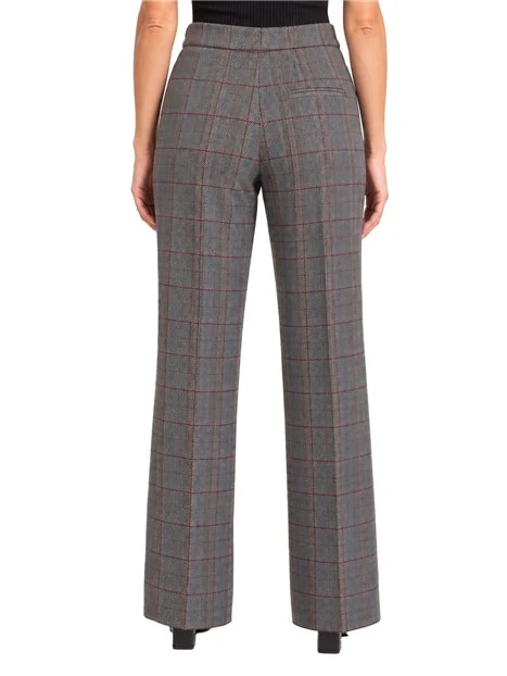PANTALONI PALAZZO IN  JACQUARD STRETCH DONNA NERO