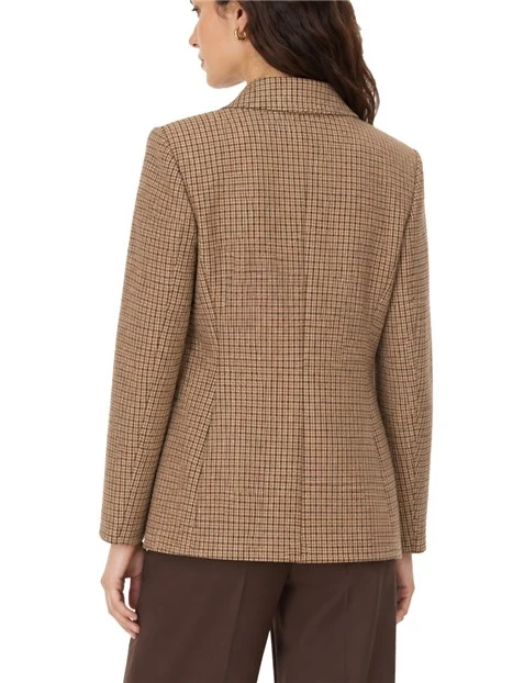 BLAZER ADERENTE IN TESSUTO STRETCH DONNA BEIGE