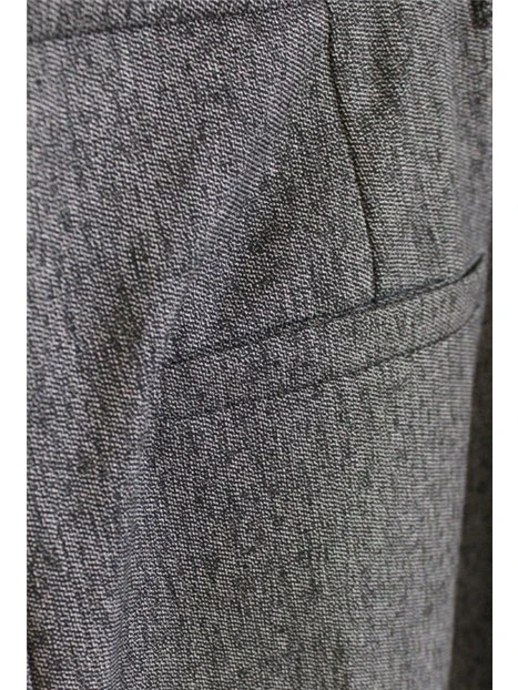 PANTALONI PALAZZO AMPI IN TESSUTO STRETCH DONNA NERO