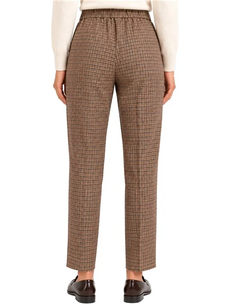PANTALONI PALAZZO REGULAR FIT IN MISTO VISCOSA STRETCH DONNA BEIGE