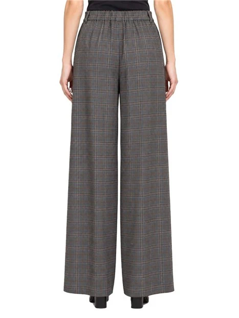 PANTALONI  PALAZZO A VITA ALTA IN TWILL BISTRETCH DONNA