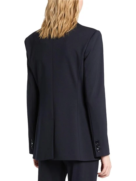 BLAZER DOPPIOPETTO IN JERSEY PUNTO MILANO DONNA BLU