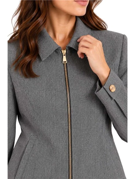 GIACCA CORTA CON ZIP DONNA GRIGIO