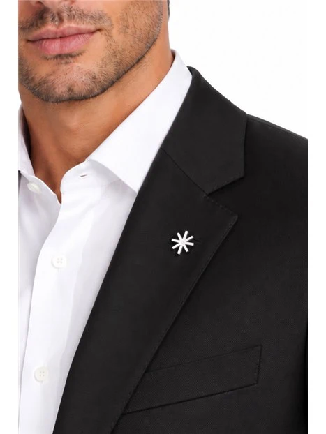 COMPLETO CON GIACCA MONOPETTO E PANTALONI REGULAR UOMO NERO