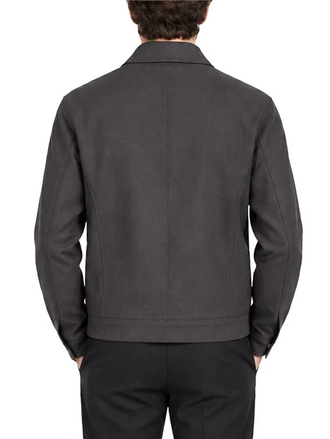 GIACCA CASUAL CON CHIUSURA A ZIP E TASCHE LATERALI UOMO MARRONE