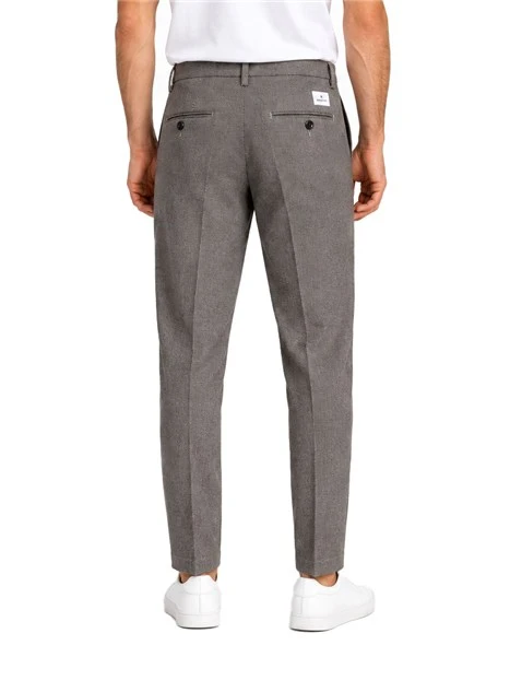 PANTALONI CHINO SARTORIALI CON TASCHE A FILETTO UOMO BEIGE