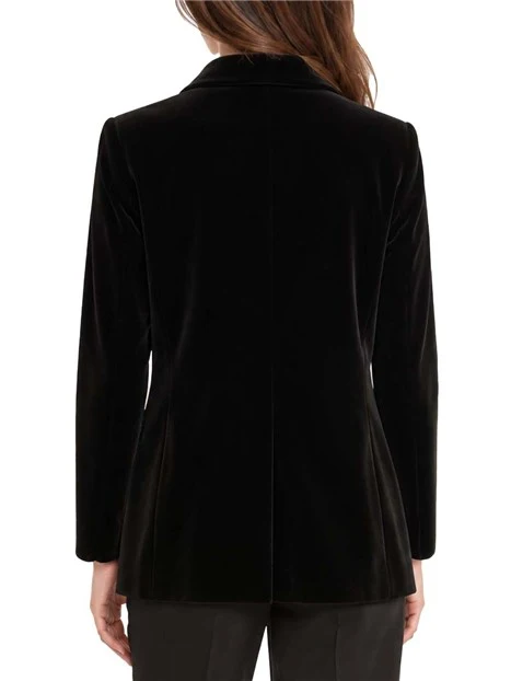 BLAZER IN JERSEY EFFETTO VELLUTO DONNA NERO