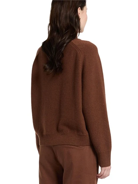 MAGLIA DOLCEVITA N LANA CASHMERE E LUREX DONNA MARRONE