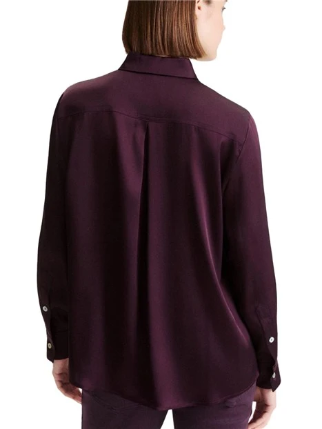 CAMICIA IN RASO DI MISTO SETA DONNA VIOLA