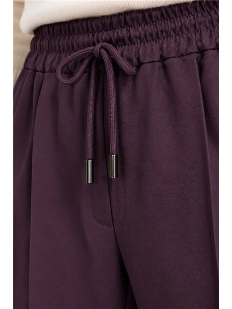 PANTALONI JOGGERS IN TWILL DI MISTO VISCOSA STRETCH DONNA VIOLA