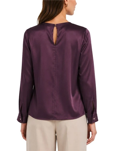 BLUSA IN RASO DI MISTO SETA DONNA VIOLA