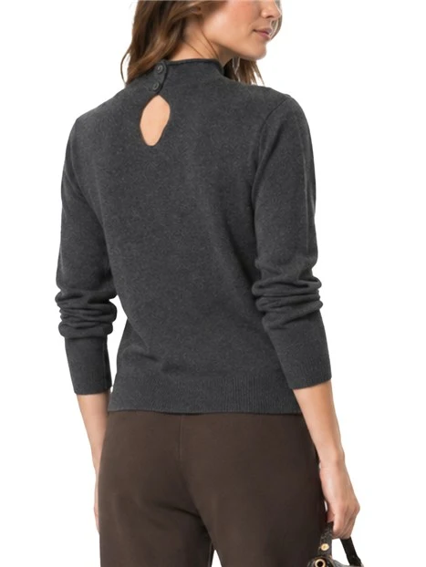 MAGLIA DOLCEVITA IN MISTO LANA E CASHMERE DONNA ANTRACITE
