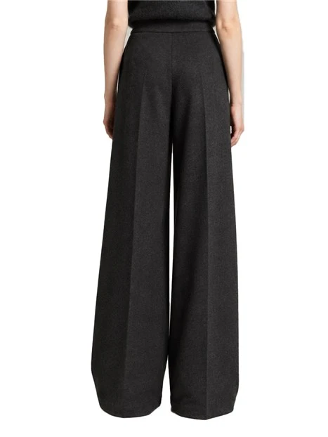 PANTALONI PALAZZO IN JERSEY DI MISTO LANA DONNA ANTRACITE