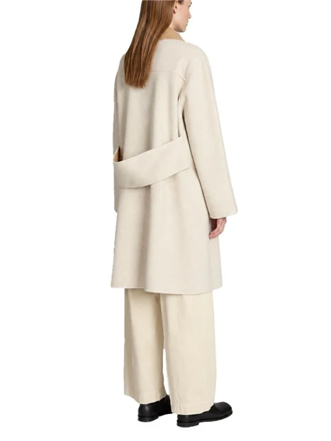 CAPPOTTO LUNGO DOPPIOPETTO IN MISTO LANA DONNA BEIGE
