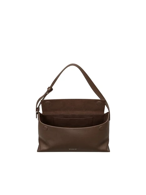 BORSA A SPALLA CHIUSURA PATTA MAGNETICA DONNA MARRONE