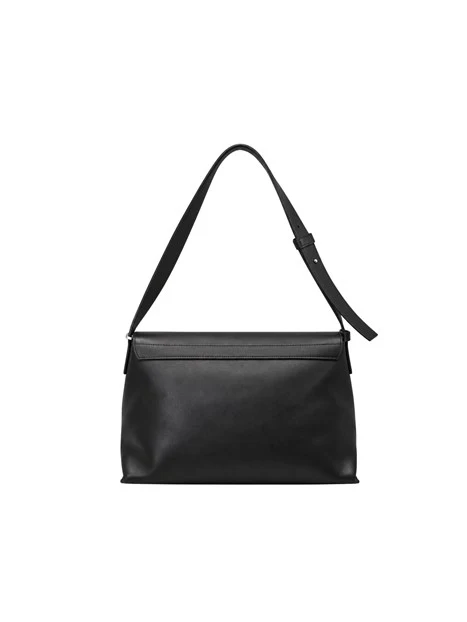 BORSA A SPALLA CHIUSURA PATTA MAGNETICA DONNA NERO