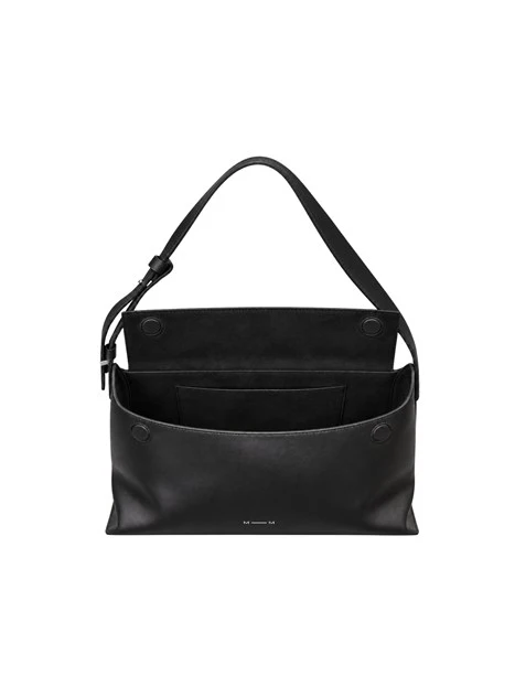 BORSA A SPALLA CHIUSURA PATTA MAGNETICA DONNA NERO