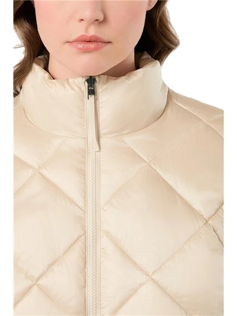 PIUMINO REVERSIBILE CON CAPPUCCIO RIMOVIBILE DONNA BEIGE