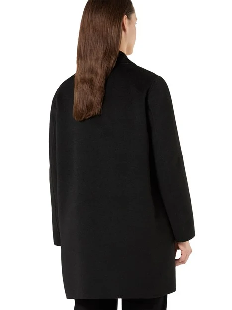 CAPPOTTO CORTO IN PANNO DOUBLE DONNA NERO