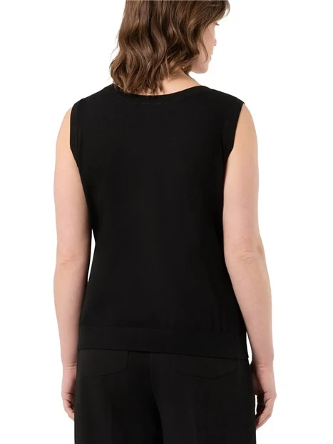 CARDIGAN CON PAILLETTES CON TOP INCLUSO  DONNA NERO