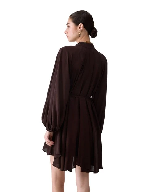 VESTITO CORTO IN GEORGETTE DONNA