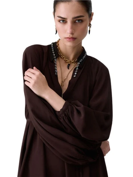 VESTITO CORTO IN GEORGETTE DONNA