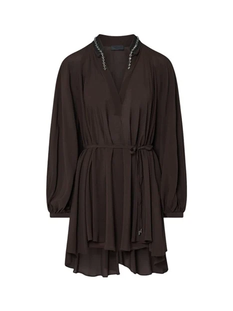 VESTITO CORTO IN GEORGETTE DONNA