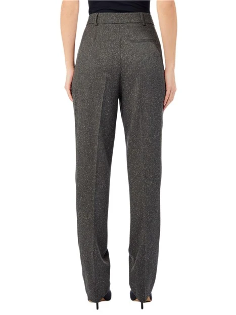 PANTALONE CHINO E A SIGARETTA TWEED DONNA DARK GREEN