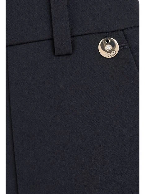 PANTALONI  A SIGARETTA SARTORIALI DONNA NERO