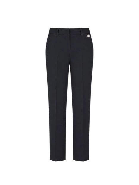 PANTALONI  A SIGARETTA SARTORIALI DONNA NERO