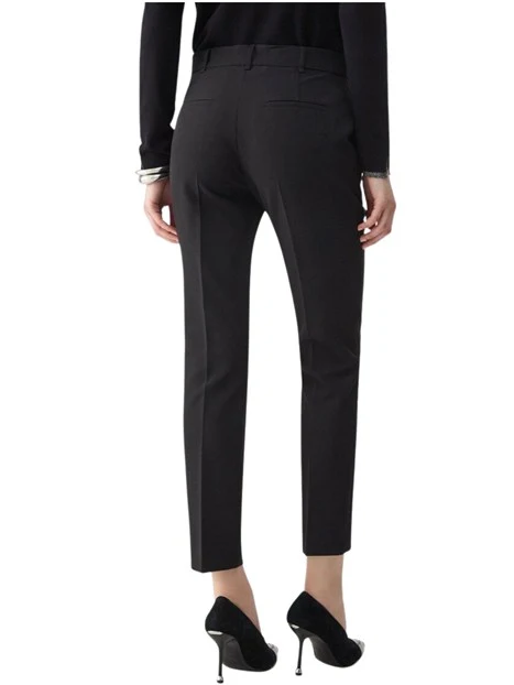 PANTALONI A SIGARETTA IN TESSUTO TECNICO DONNA NERO