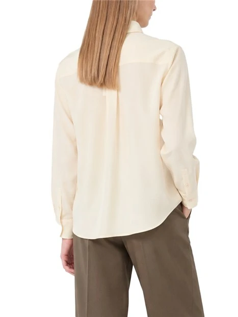 CAMICIA IN HABOTAI DI PURA SETA DONNA AVORIO