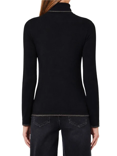 MAGLIA DOLCEVITA IN VISCOSA DONNA NERO