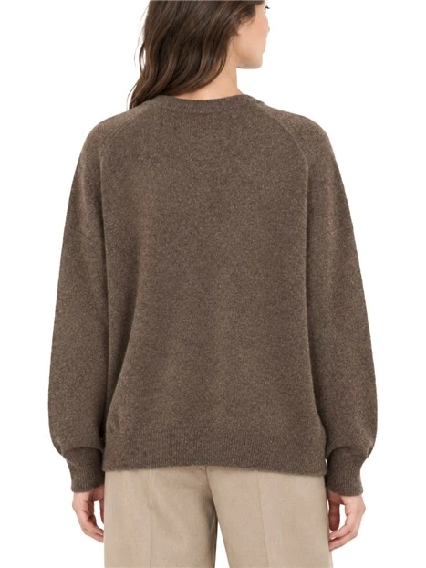 MAGLIA GIROCOLLO IN PURO CASHMERE DONNA MARRONE