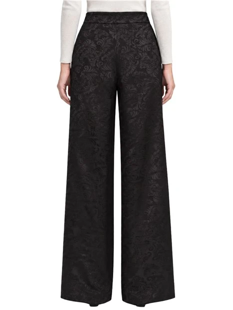 PANTALONI PALAZZO IN JACQUARD DONNA NERO