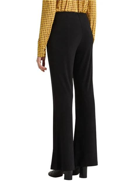 PANTALONI A ZAMPA IN JERSEY TECNICO DONNA NERO