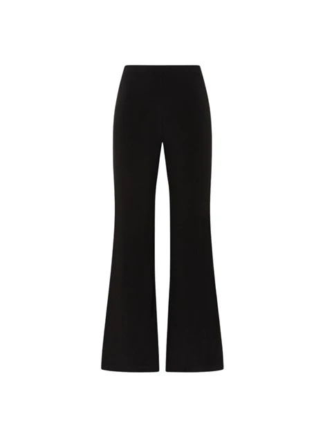 PANTALONI A ZAMPA IN JERSEY TECNICO DONNA NERO