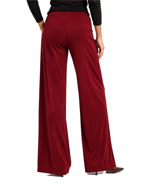 PANTALONI A ZAMPA IN JERSEY TECNICO DONNA BORDEAUX