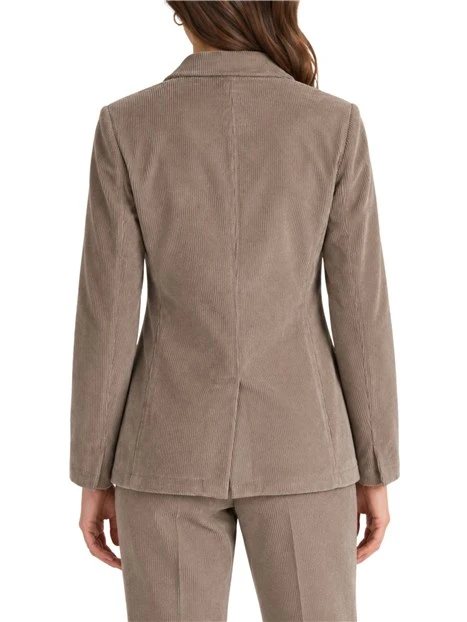 GIACCA BLAZER IN VELLUTO A COSTE DONNA GRIGIO