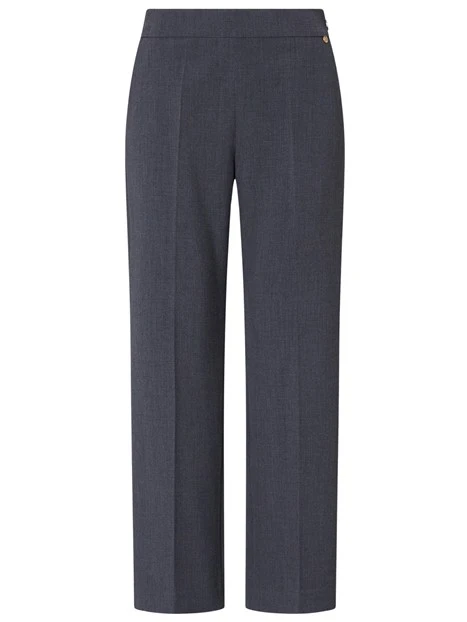 PANTALONI CROPPED IN TESSUTO MELANGE DONNA GRIGIO SCURO